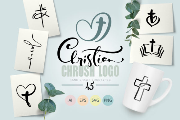 Christian Church Logo Graphics for Faith Crafts