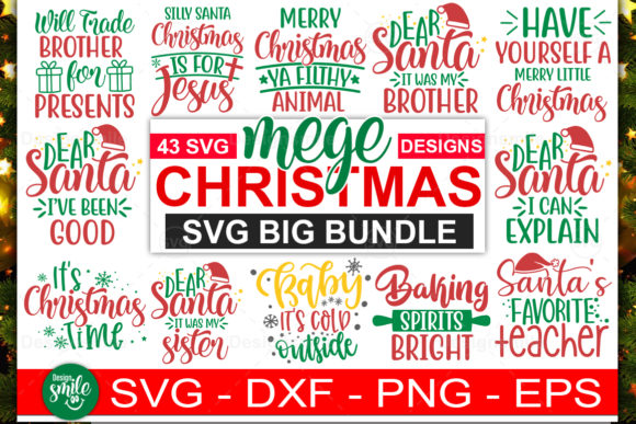 Holiday Christmas Big Bundle: Graphics for Crafts