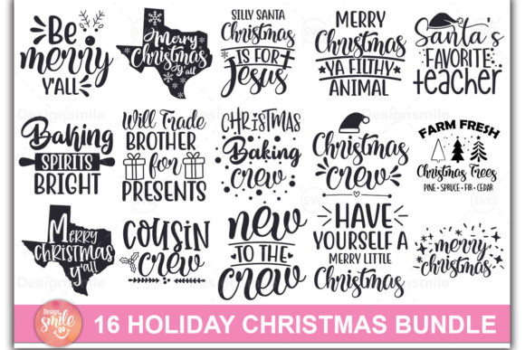Holiday Christmas Bundle: Graphics for Crafts & Branding