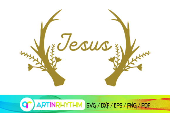 Jesus Svg, Deer Antler Svg, Elk Antler: Perfect for Crafts and Graphics