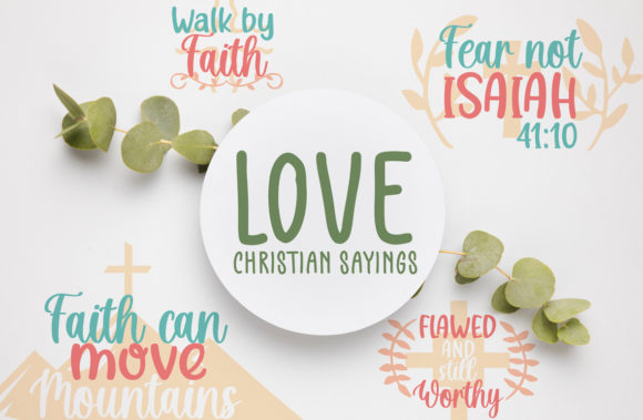 Love, Christian Sayings: Perfect for Crafts and Graphics