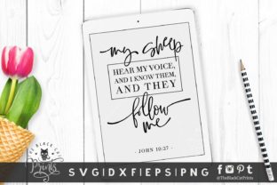 My Sheep Follow Me Graphics for Faith-Based Crafts