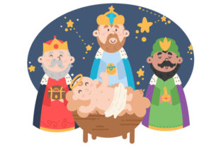 Reyes Magos with Niño Jesús: Mexico Crafts Design